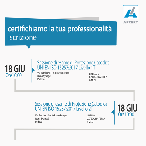 Featured image for “Nuove date esami di certificazione APCERT”